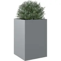 vidaXL Plantenbak 52x48x75 cm gegalvaniseerd staal zilverkleurig
