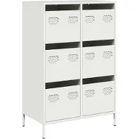 vidaXL Hoge kast 68x39x101,5 cm staal wit
