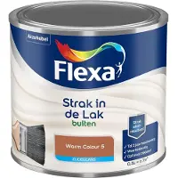 Flexa - Strak In De Lak Buitenlak Zijdeglans - Warm Colour 5 - Mengverf - 500 Ml