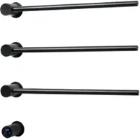 Rosani THREE Elektrische Handdoekradiator - 52x54x13cm - 30watt - zwart mat SW1381754