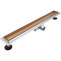 FortiFura Galeria douchegoot - 50cm - tegelrooster - vloerflens - PVD - geborsteld koper SW720437/SW1075333