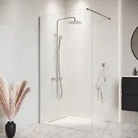 Badplaats Douchewand florida 140 x 200 cm chroom – inloopdouche 8 mm