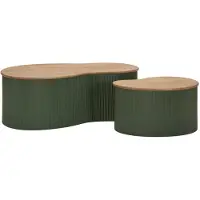 Mauro Ferretti Salontafel Frankfurt Coffee Table Green Set 2 Pcs 87×53×32 cm