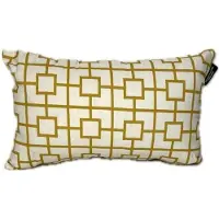 Madison sierkussen 45x25 cm Block white/yellow