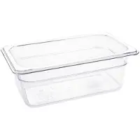 Vogue Gastronormbak Vogue, polycarbonaat, transparant, GN1/4, 100mm diep