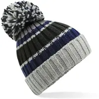Beechfield HYGGE STRIPED BEANIE Steel Blue - BF392