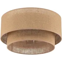 Euluna Plafondlamp , Boho jute, dimbare, Roestbruin, Woonkamer, Stof, Boho