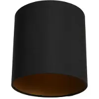 Mexlite Zwart fijn Linnen Lampenkap K1562SS met E27 support en goudkleurige binnenkant.