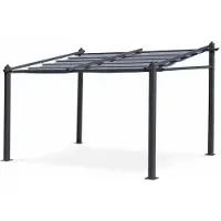 Sweeek Muurpergola 3x4m Grijs