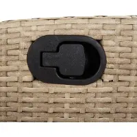 vidaXL 3-delige Bistroset met kussens poly rattan gemengd beige
