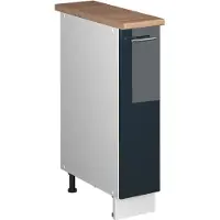 Vicco Apotheekkast Fame-Line, Donkerblauw hoogglans/Wit, 20 cm, WB Eik