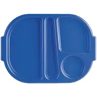 Kristallon dienbladen met vakken 37,5x27,8cm blauw