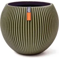 Capi Europe Vaas bol groove d29h26cm groen