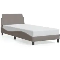 vidaXL Bedframe met hoofdeinde "Dover" 90x200 cm stof taupe