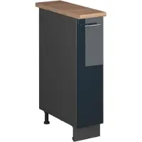 Vicco Apotheekkast Fame-Line, Donkerblauw hoogglans/Antraciet, 20 cm, WB Eik