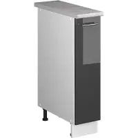 Vicco Apotheekkast Fame-Line, Antraciet Hoogglans/Wit, 20 cm, WB Marmer