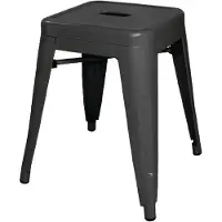 Bolero Lage bistrostolen Bistro, gemaakt van staal, met een zithoogte van 46 cm (4 stuks)