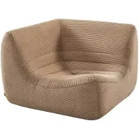 Sweeek Fauteuil hoek corduroy 1 zitplaats Donkerbeige