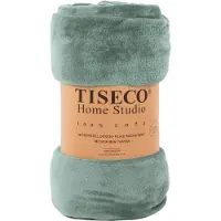 Tiseco Plaid Home Studio Cosy Sage Green-240 x 220 cm