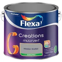 Flexa - Creations Muurverf Extra Mat - Midden Grafiet - Mengverf - 2,5 L