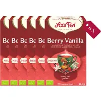 Yogi tea Berry Vanilla Bio - Cafeïnevrije Biologische Kruidenthee met Fruitige Bessen en Romige Vanille - 6 Stuks