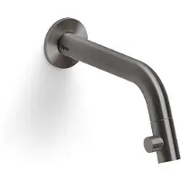 Clou Fonteinkraan kaldur wandmontage met lange uitloop 2x16x6,8 cm gunmetal geborsteld pvd