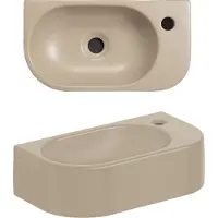 Clou Fontein inbe 7 met kraangat zonder plug 41x22,5x11 cm mat mosterd keramiek