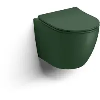 Clou Wandcloset inbe 3 met zitting softclose quick release 36x49x38 cm mat pijnboomgroen keramiek