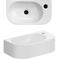 Clou Fontein inbe 7 met kraangat zonder plug 41x22,5x11 cm mat wit keramiek
