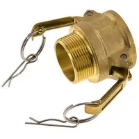 Tameson Camlock DN 40 (1 1/2'') Koppeling MessingR 1 1/2'' met buitendraad Type B MIL-C-27487
