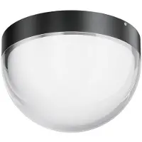 Maytoni LED buiten plafondlamp Mon, grafiet, Ø 18 cm, IP65, 3.000K Mon, zwart, Aluminium, Modern, LED plafondlamp