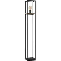 Eglo 99798 Libertad Staande Lamp Staal Zwart/Hout Bruin - 1 x E27