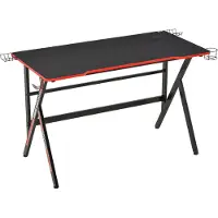 HOMCOM -Gaming Bureau-MDF-120x60x76cm-Zwart, Rood