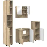 vidaXL Badkamermeubel Set 4 st Sonoma Eik 61 x 35 x 64 cm
