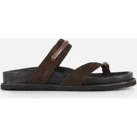 Tamaris Toe Loop Slippers bruin Suède Maat 39