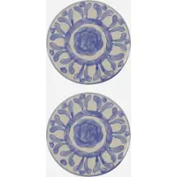 House Doctor Hddiva Serveerschaal Pak Van 2 Blauw - Schalen Steengoed Blue - 267600021