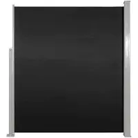 vidaXL Windscherm uittrekbaar 160x514 cm zwart