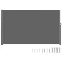 Vevor Terras windscherm rolgordijn zijluifel uitschuifbaar 180 x 300 cm grijs voor particulier of zakelijk gebruik