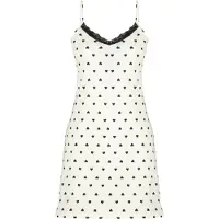 Trendyol Nachthemd zwart / offwhite
