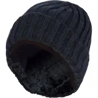 Heat Holder Geribbelde wintermuts voor jongens - Zwart