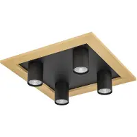Eglo VALCASOTTO 1, LED, GU10, 3000 K, 1380 lm, IP20, Zwart, Bruin