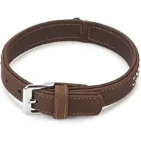 Beeztees Buffalo - Halsband Hond - Leer - Bruin - 45 cm x 24 mm