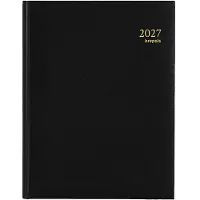 Brepols Timing Lima weekagenda met uurindeling 2027 zwart (1 week per 2 pagina's) 4-talig