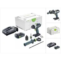 Festool TDC 18/4 I-Basic accuschroefboormachine 18 V 75 Nm borstelloos + 1x accu 3.0 Ah + lader + systainer