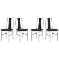 LeafDesign ESSZIMMERSTUHL - Set van 4 stoelen, model Bos, kleur wit, stijl hygge, artikelnummer 96