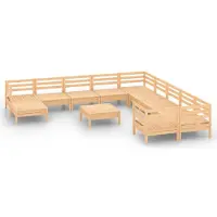 vidaXL 12-delige Loungeset massief grenenhout