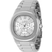 Invicta Speedway 48324 Heren Horloge - Quartz Uurwerk - Roestvrij Staal met zilveren Wijzerplaat - 41mm