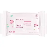 ATTITUDE 3x Baby Leaves 99% Waterwipes 72 Stuks