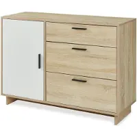 En.casa Dressoir Kenta 100x35x72 cm sonoma eiken en wit []