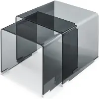 En.casa Bijzettafel Kariengem set van 2 grijs []